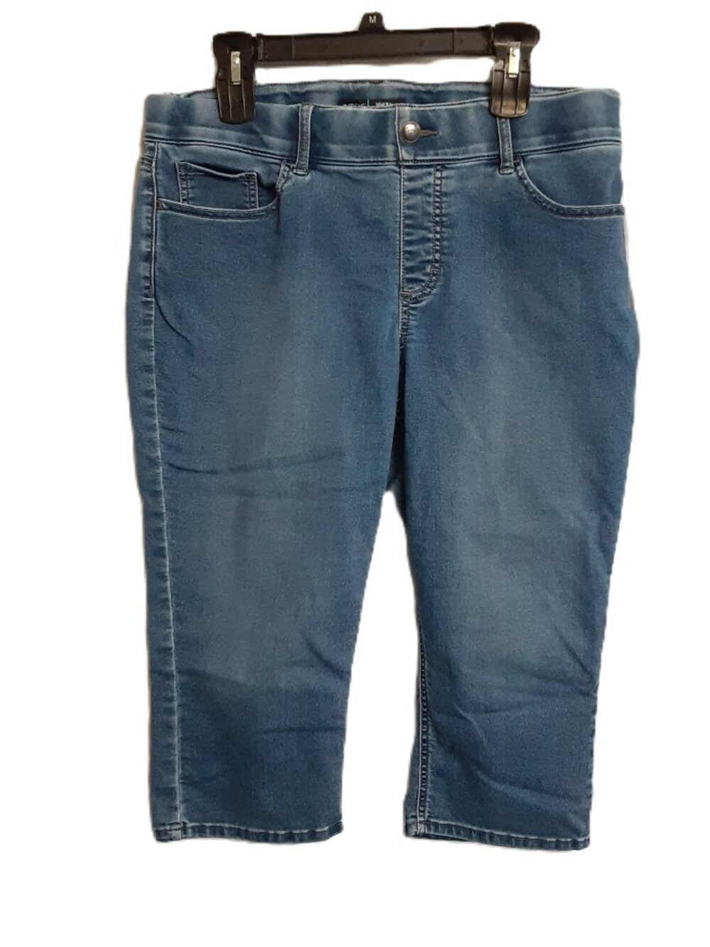 Riders Capri Jean Pants Size 14M Mid Rise Pockets Pull-on Stretch Back Pockets